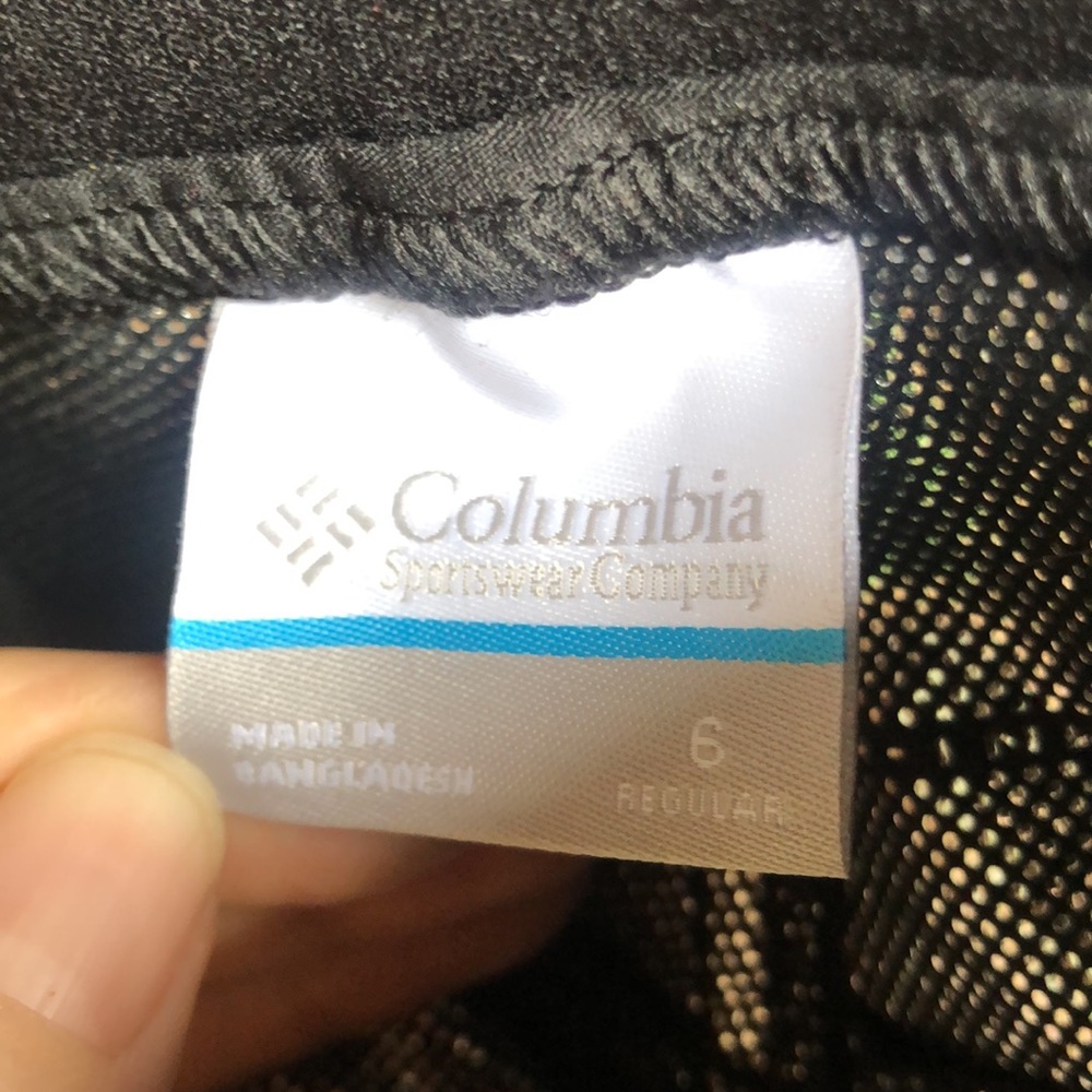 COLUMBIA Black Insulated Pants with White Zippers - Picture 4 of 9
